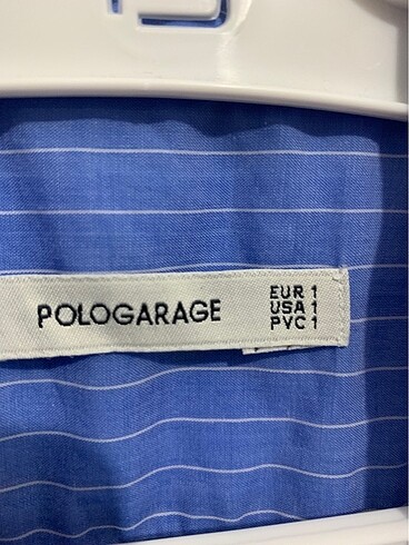 Polo Garage Polo Garage S beden mavi çizgili gömlek