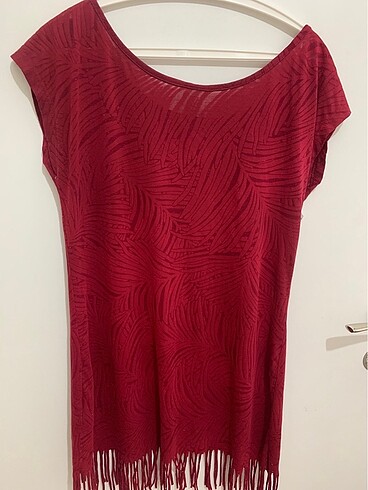 LCW S beden vişne çürüğü plaj elbisesi - Görsel 4