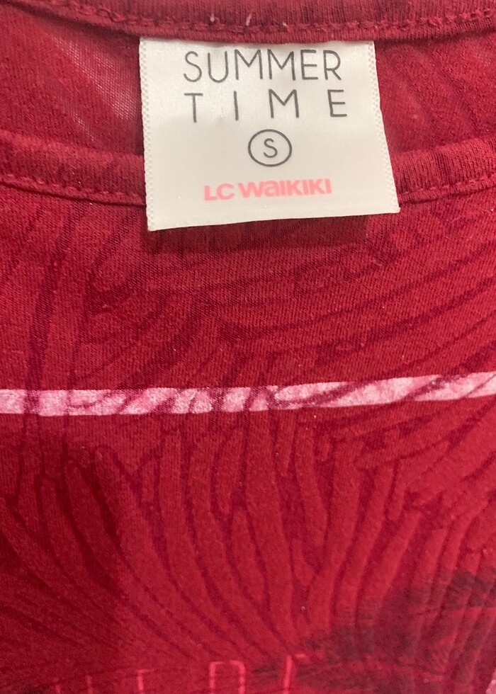 LCW S beden vişne çürüğü plaj elbisesi - Görsel 2