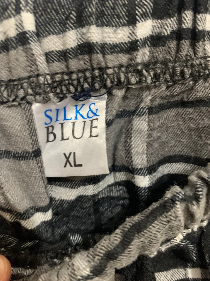 Silk Blue L-XL beden ekose pijama altı - Görsel 3