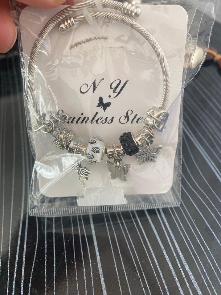 Gri Boncuklu Bohem Kadın Bileklik - Görsel 2