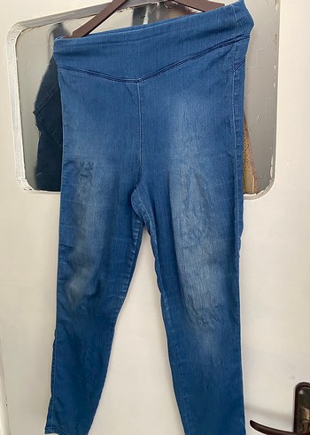 Diğer Mavi Kadın Bel Detaylı Dar Kesim Jean