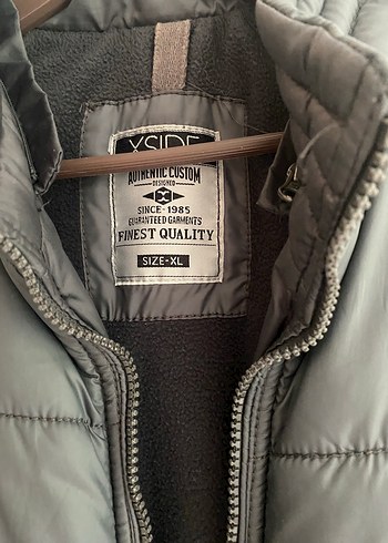 Gri Erkek Fermuarlı Kolsuz şişme Mont - Görsel 2