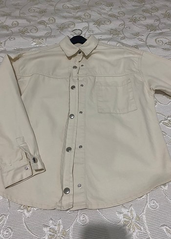 Düğmeli Uzun Kollu bej Kadın Gömlek - Görsel 4