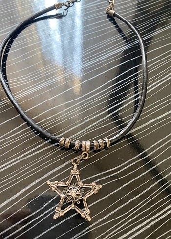 Bakır renk deniz yıldızı Gotik Kolye - Görsel 2