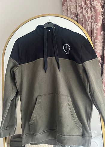 Erkek Gri Renkli Fermuarlı Sweatshirt - Görsel 5