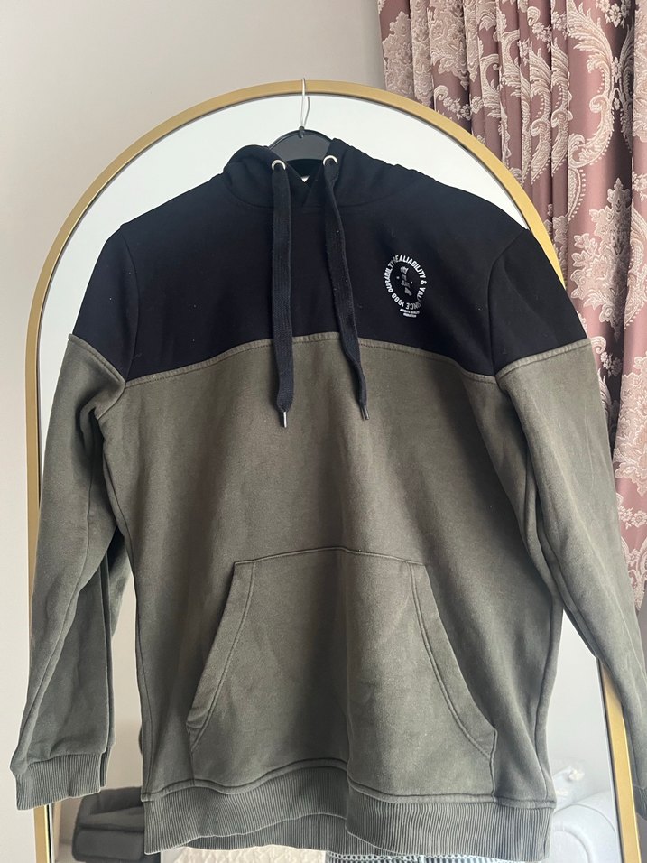 Erkek Gri Renkli Fermuarlı Sweatshirt - Görsel 5