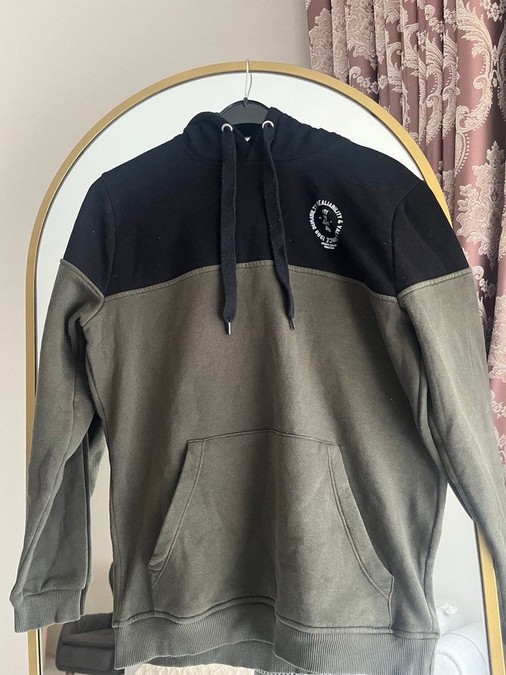 Erkek Gri Renkli Fermuarlı Sweatshirt - Görsel 4