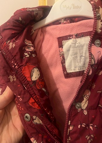 Bordo Kapüşonlu Kız Çocuk Mont - Görsel 10