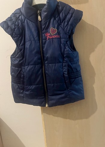 Kız Çocuk Lacivert Fermuarlı Yelek - Görsel 7