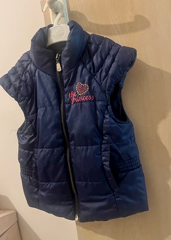 Kız Çocuk Lacivert Fermuarlı Yelek - Görsel 2