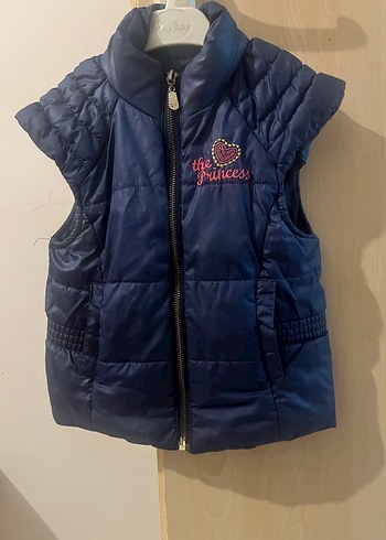 Kız Çocuk Lacivert Fermuarlı Yelek - Görsel 5