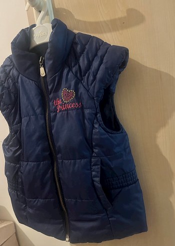 Kız Çocuk Lacivert Fermuarlı Yelek - Görsel 9