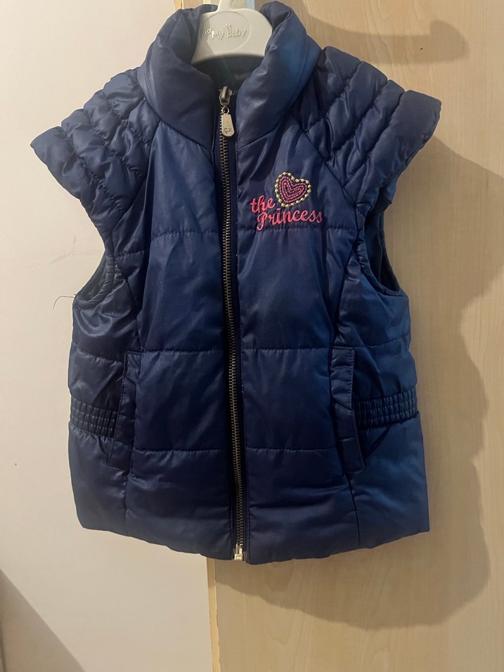 Kız Çocuk Lacivert Fermuarlı Yelek - Görsel 5