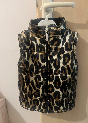 Kürk Detaylı Leopar Desenli bebek Şişme Yelek - Görsel 8