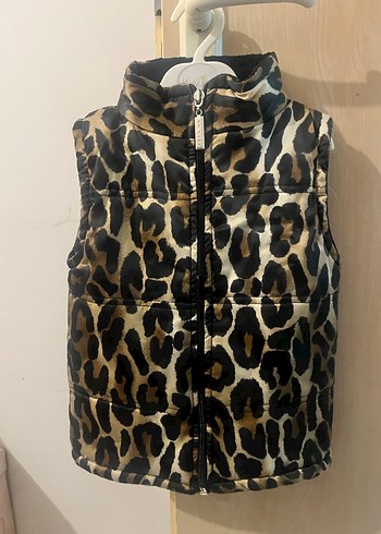 Kürk Detaylı Leopar Desenli bebek Şişme Yelek - Görsel 7