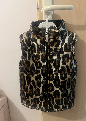 Kürk Detaylı Leopar Desenli bebek Şişme Yelek - Görsel 3