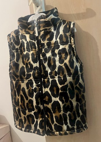 Kürk Detaylı Leopar Desenli bebek Şişme Yelek - Görsel 2