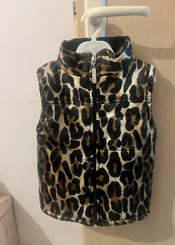 Kürk Detaylı Leopar Desenli bebek Şişme Yelek - Görsel 4