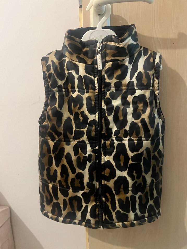 Kürk Detaylı Leopar Desenli bebek Şişme Yelek - Görsel 5
