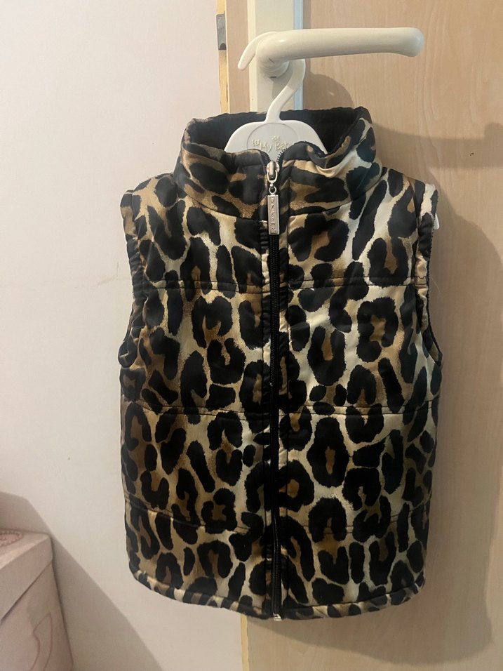 Kürk Detaylı Leopar Desenli bebek Şişme Yelek - Görsel 3