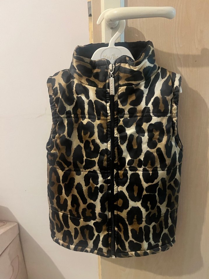 Kürk Detaylı Leopar Desenli bebek Şişme Yelek - Görsel 4