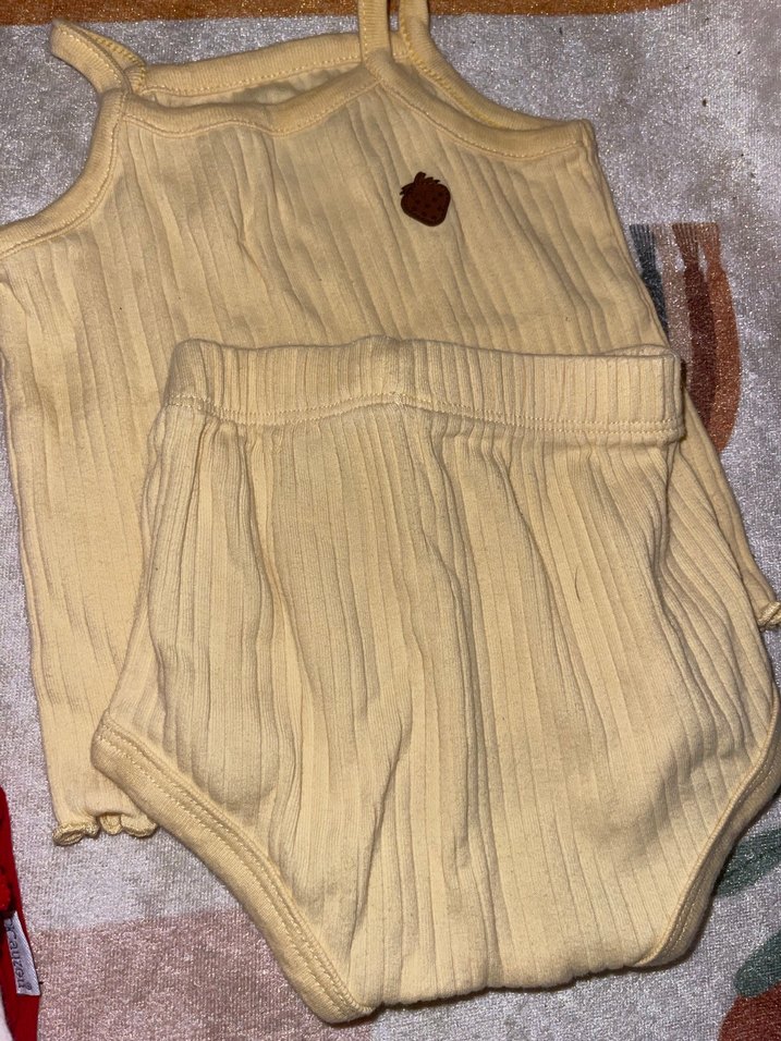 Sarı Askılı Bebek Kız Takımı - Görsel 3