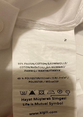 Kiğılı non ıron beyaz gömlek - Görsel 5