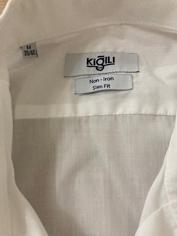 Kiğılı non ıron beyaz gömlek - Görsel 2