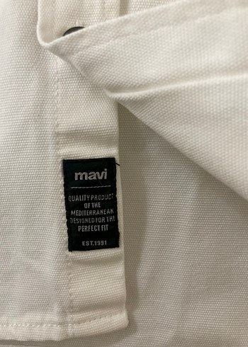 Mavi jeans kot ceket gömlek - Görsel 6