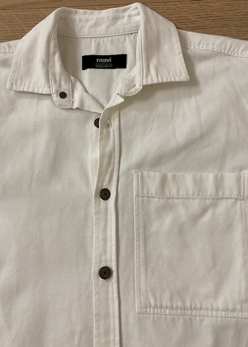 Mavi jeans kot ceket gömlek - Görsel 2