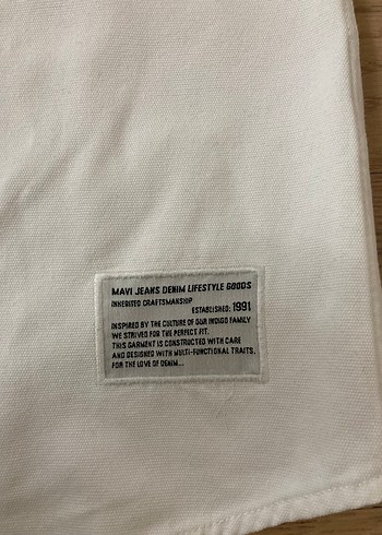 Mavi jeans kot ceket gömlek - Görsel 5