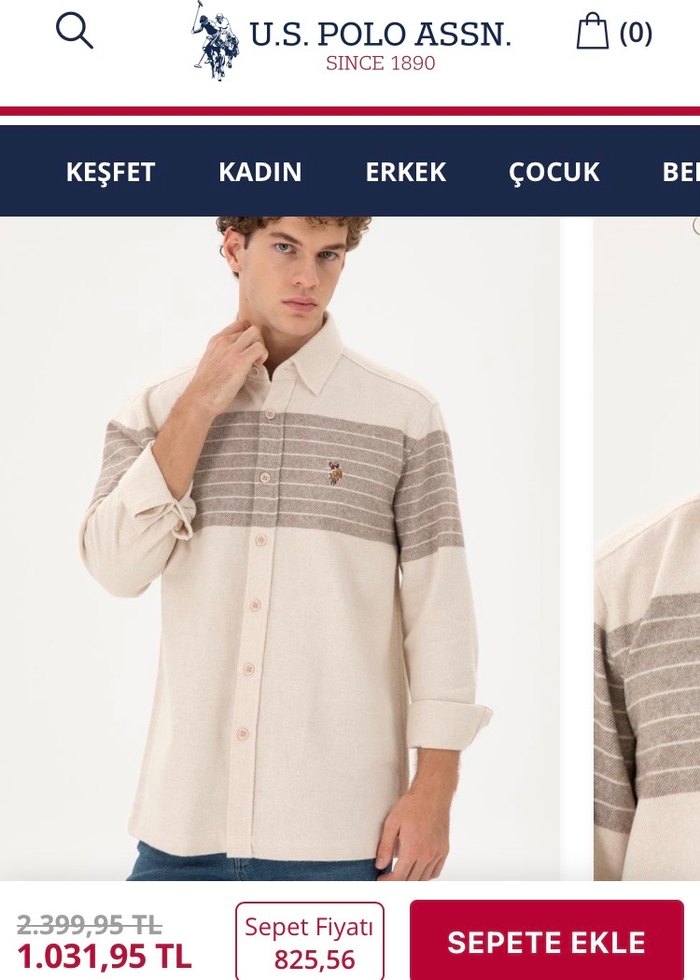 Orijinal US polo yünlü erkek gömlek - Görsel 5