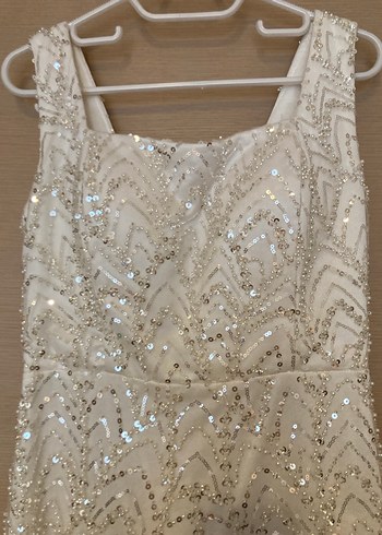 Boncuk taş ve pul işlemeli Söz Nişan Elbisesi - Görsel 3