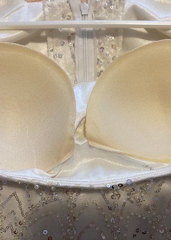 Boncuk taş ve pul işlemeli Söz Nişan Elbisesi - Görsel 7