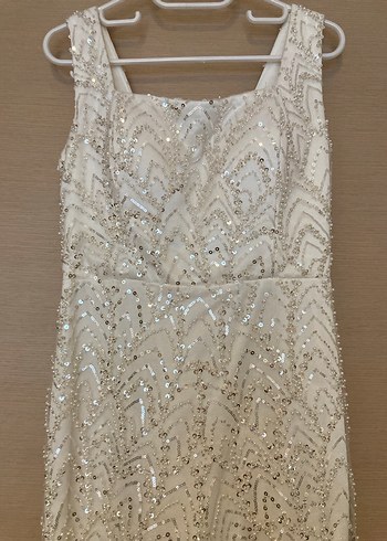 Boncuk taş ve pul işlemeli Söz Nişan Elbisesi - Görsel 2