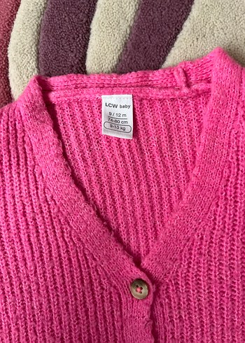 Pembe Örgü Kız Hırka - Görsel 3