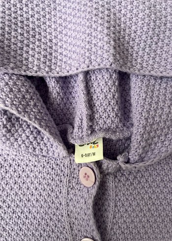 Kız Çocuk Gri Örgü Hırka - Görsel 2