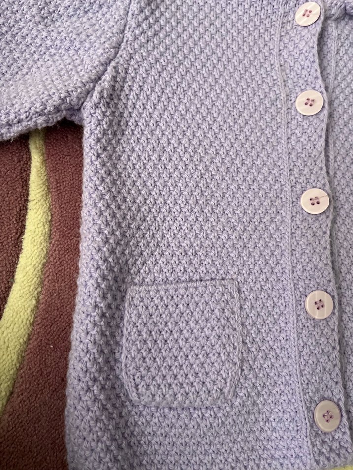 Kız Çocuk Gri Örgü Hırka - Görsel 3