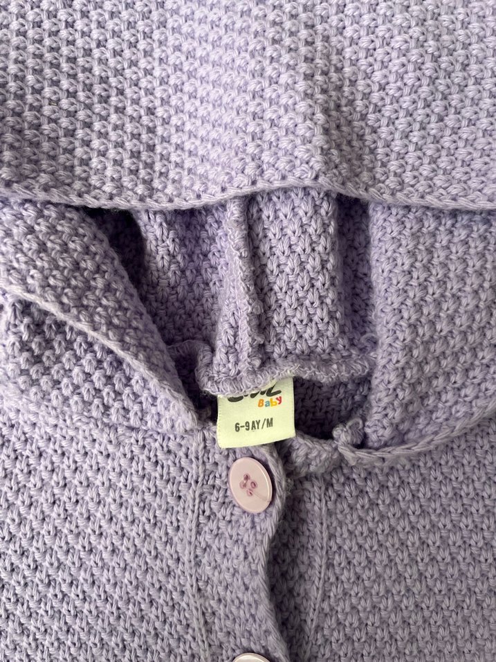 Kız Çocuk Gri Örgü Hırka - Görsel 2