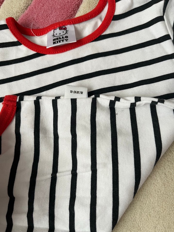 Uzun Kollu Hello Kitty Desenli Bebek Body - Görsel 2