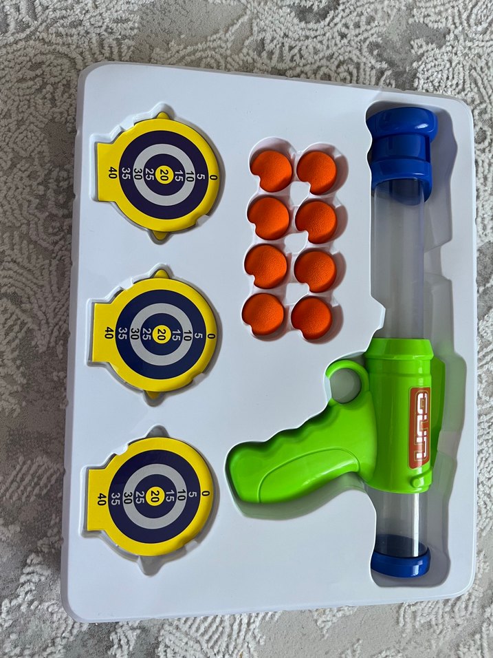 Renkli Hedefli Havalı Oyuncak Tabanca - Görsel 3