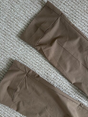 m Beden camel Renk Zara paça detaylı pantolon