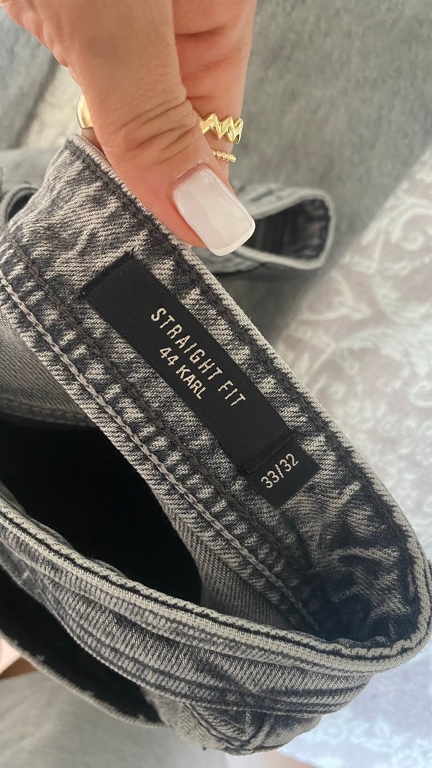 Gri Yıkamalı Denim Jean — görsel 4/4