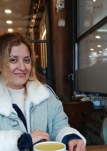 Beyaz Kürklü Denim Midi Kaban