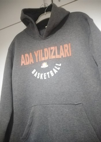 Gri Kapüşonlu Kadın Sweatshirt - Görsel 3