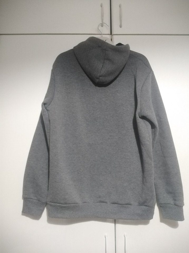 Gri Kapüşonlu Kadın Sweatshirt - Görsel 4