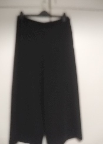 Siyah Midi Salaş Kumaş Pantolon - Görsel 4