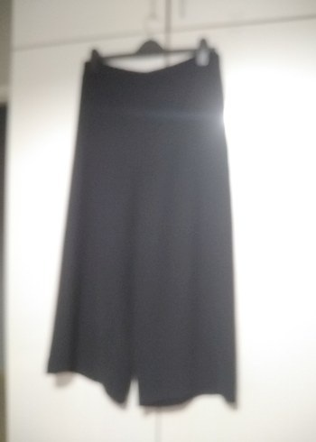 Siyah Midi Salaş Kumaş Pantolon - Görsel 3