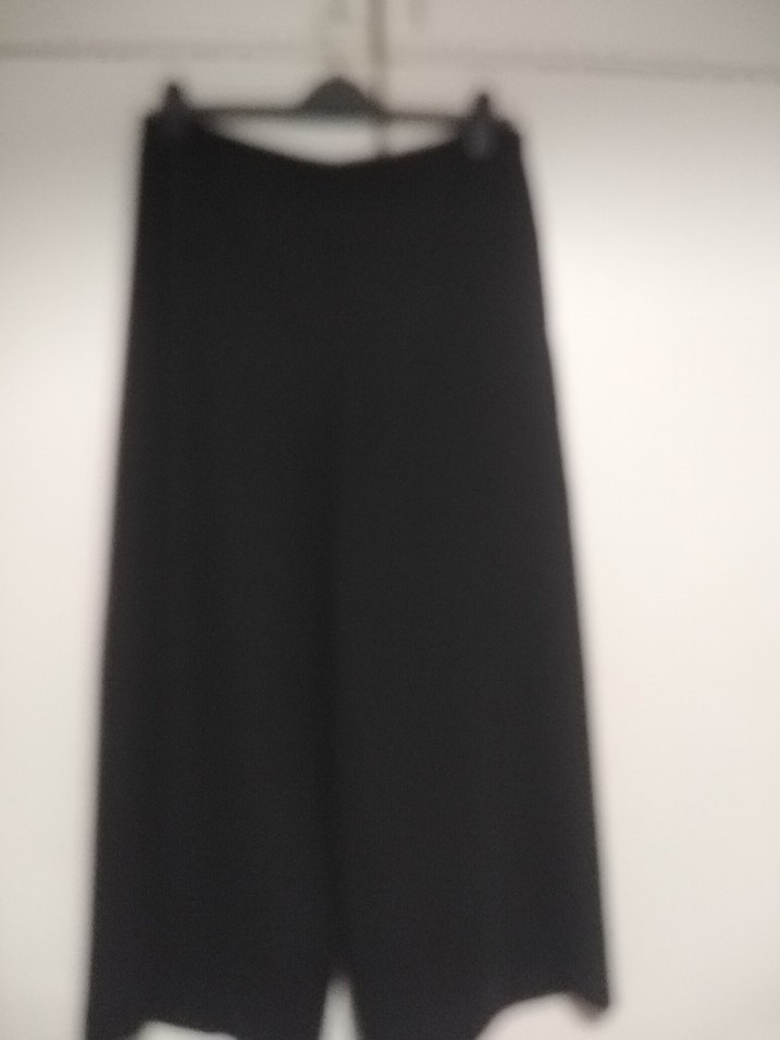 Siyah Midi Salaş Kumaş Pantolon - Görsel 4